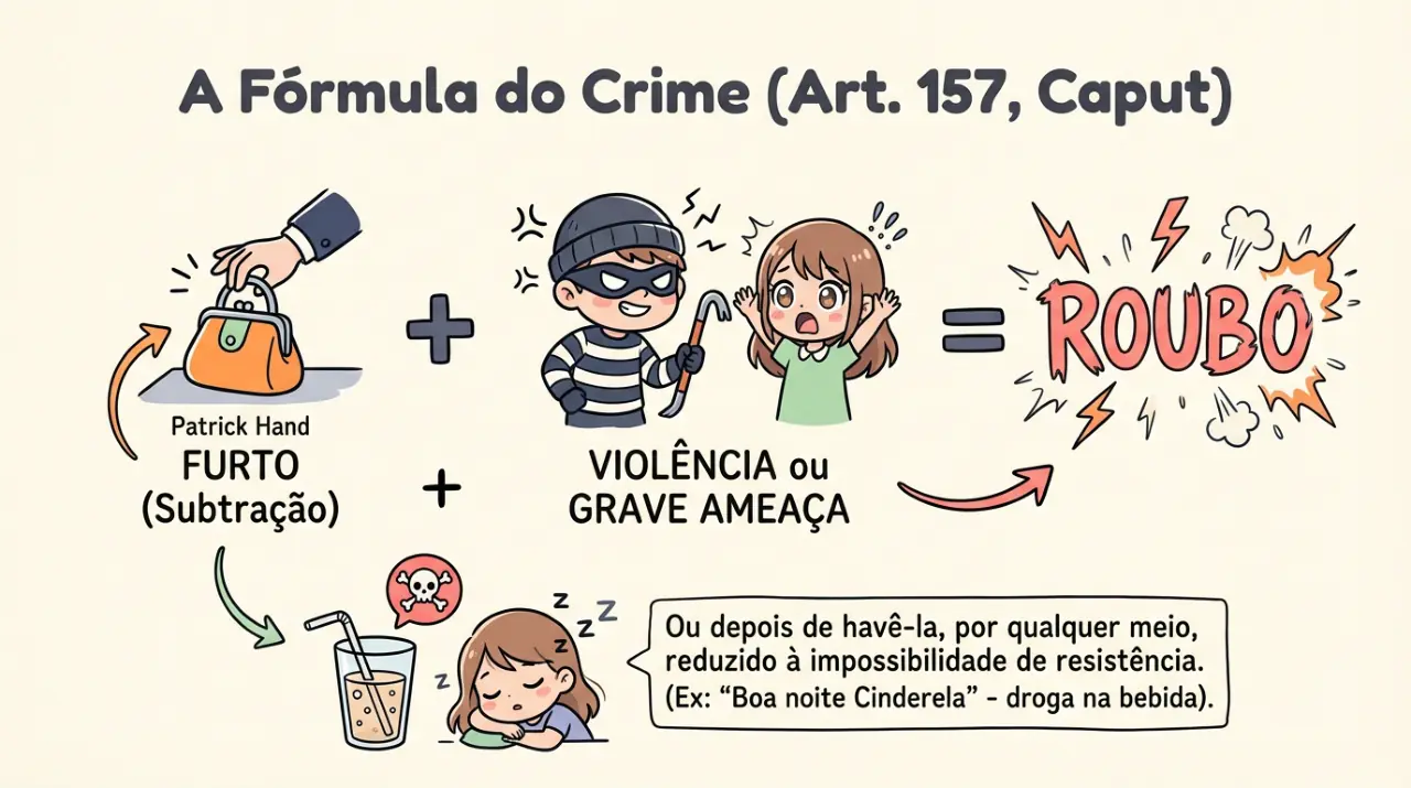 Mapa mental desenhado: Roubo