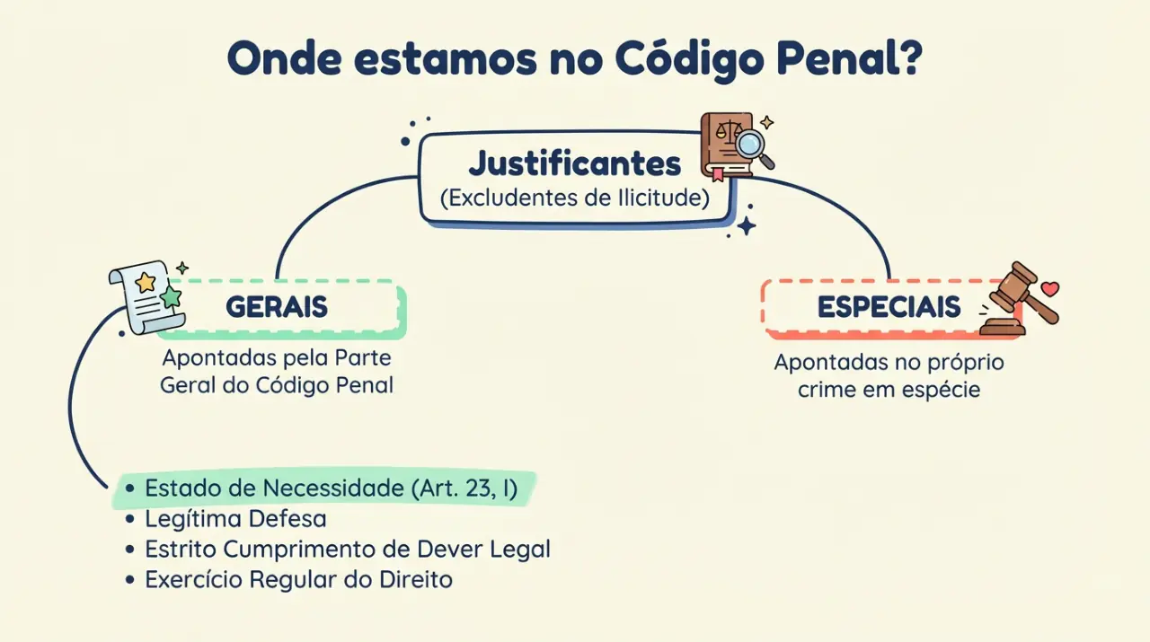 Mapa mental desenhado: Estado de Necessidade