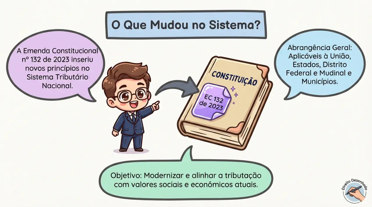 Mapa mental desenhado: Reforma Tributária