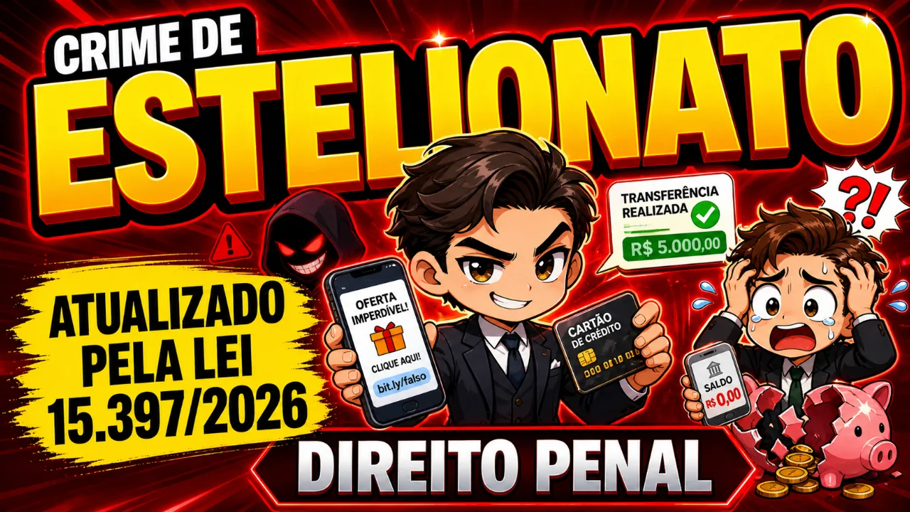 Resumo de Crime de Estelionato (Atualizado pela Lei 15.397/2026)