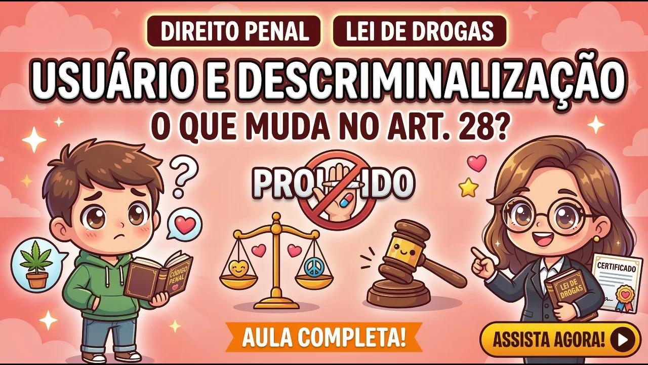 Usuário e a descriminalização (art. 28) - Lei de Drogas