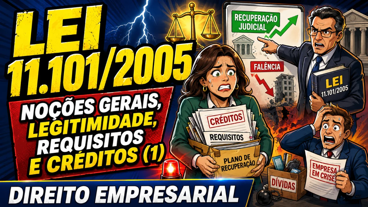 Resumo de Lei 11.101 2005 - Noções gerais, legitimidade, requisitos e créditos