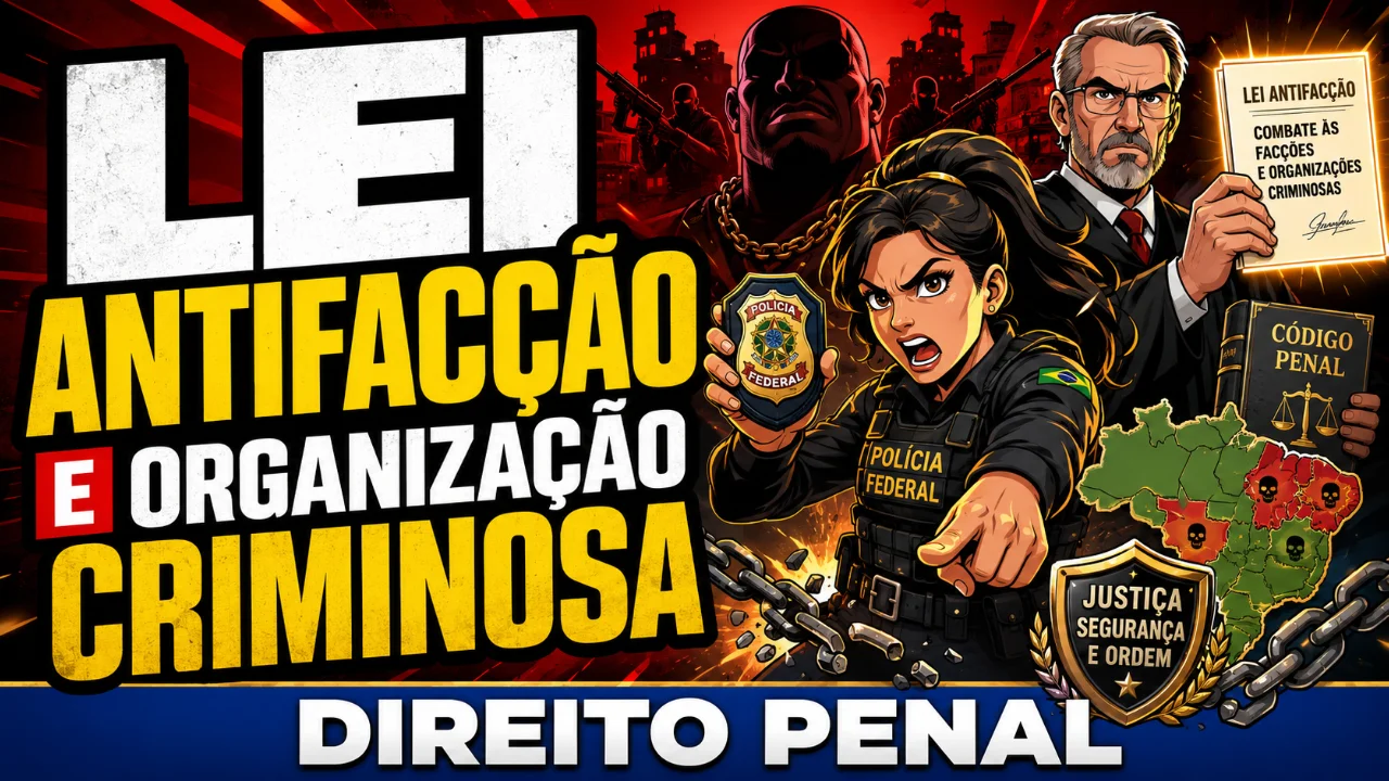 Resumo de Lei 15.245 de 2025 e Lei 15.358 de 2026, Lei Antifacção (Lei de Organização Criminosa) (Videoaula).mp4