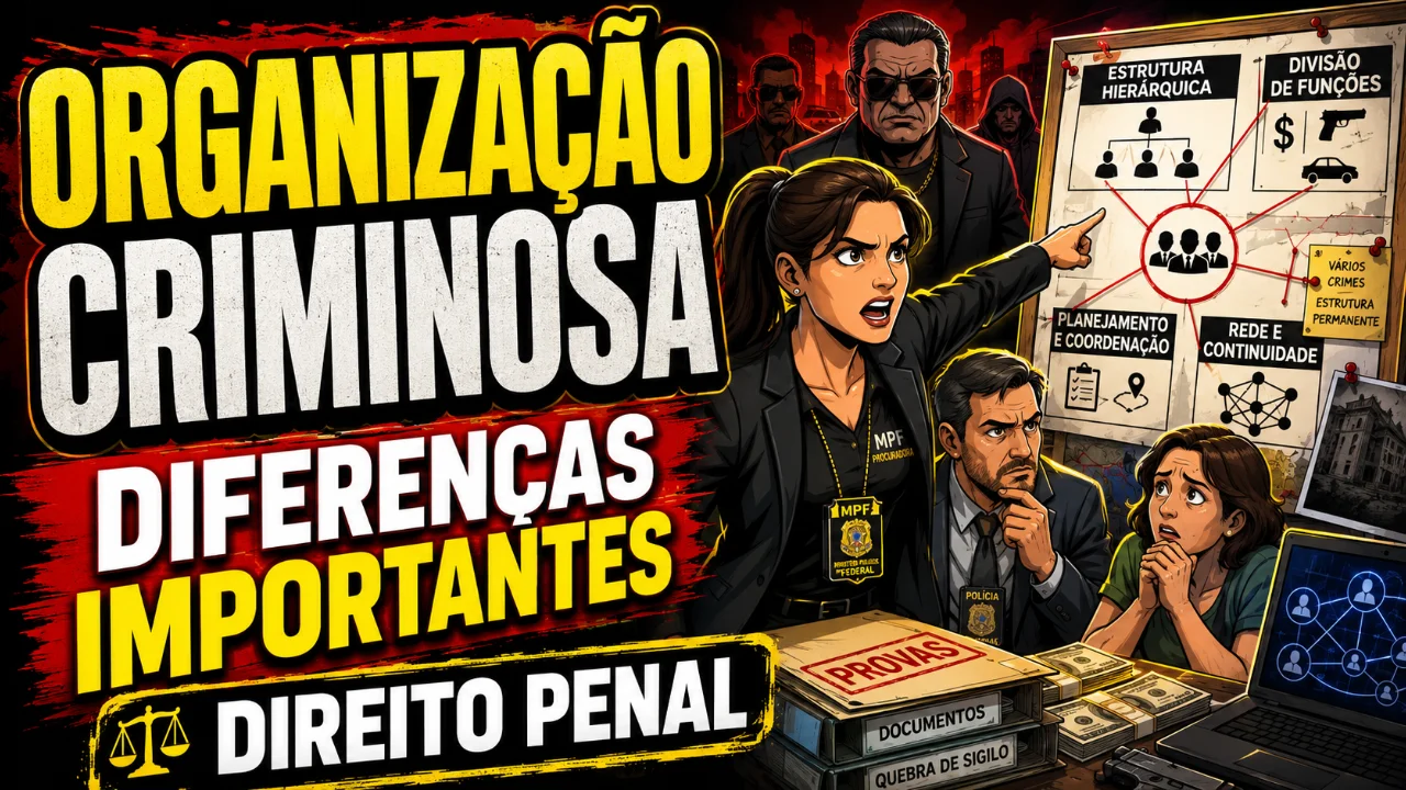 Resumo de Conceito de Organização Criminosa e Diferenças (Lei de Organização Criminosa) (Videoaula).mp4
