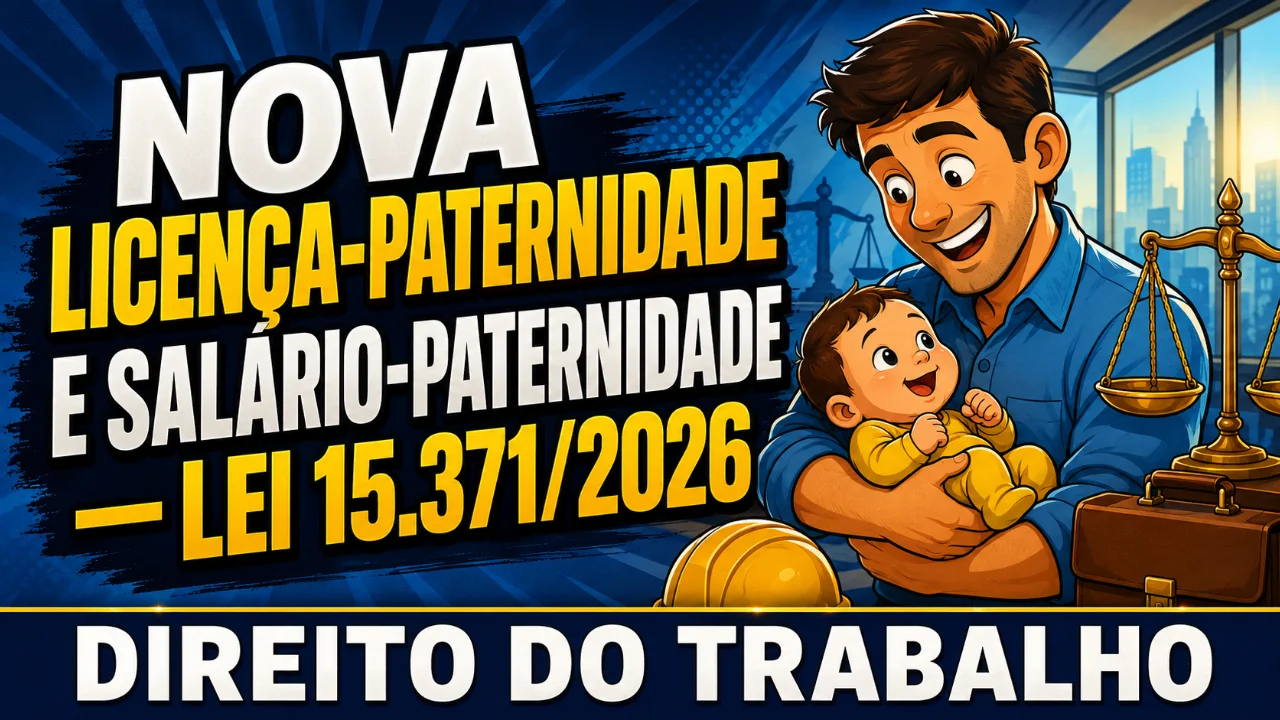 Resumo de Nova Licença-Paternidade e Salário-Paternidade (Lei 15.371/2026)