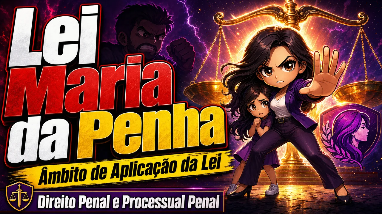 Resumo de âmbito de aplicação e formas de violência (Lei Maria da Penha)