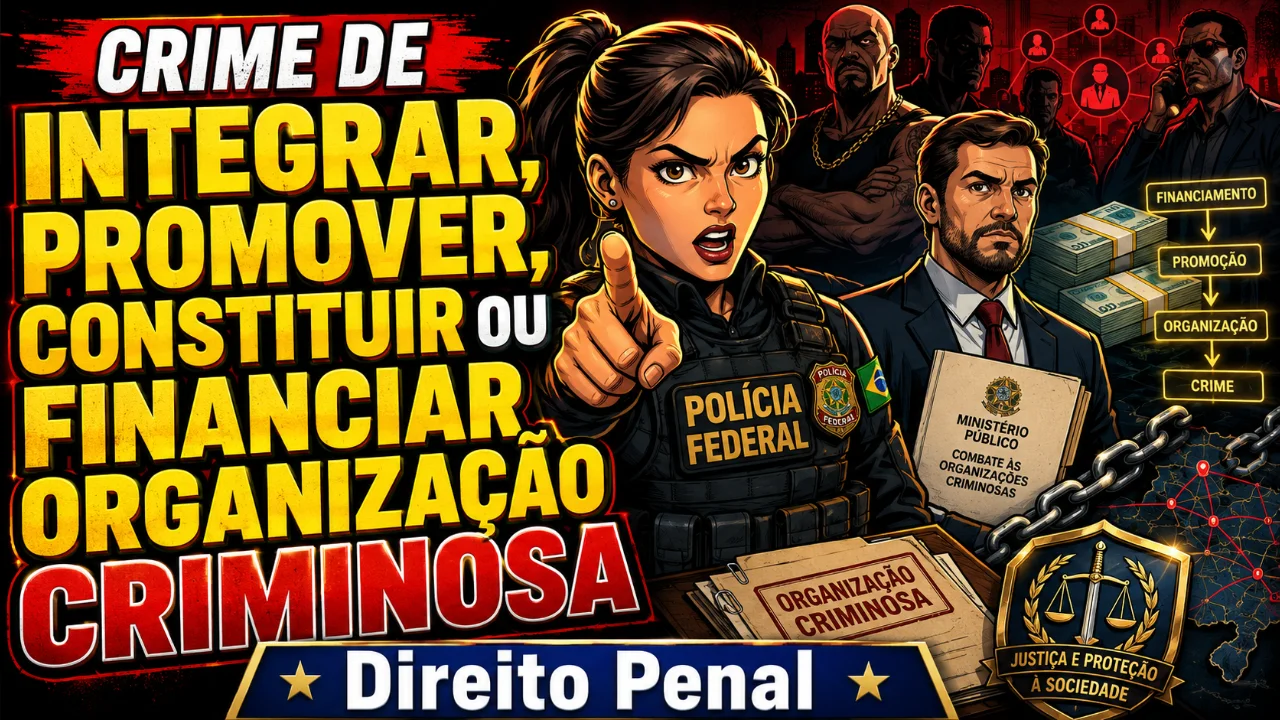 Resumo de Crime de integrar, promover, constituir ou financiar organização criminosa (Lei da Organização Criminosa) (Videoaula).mp4
