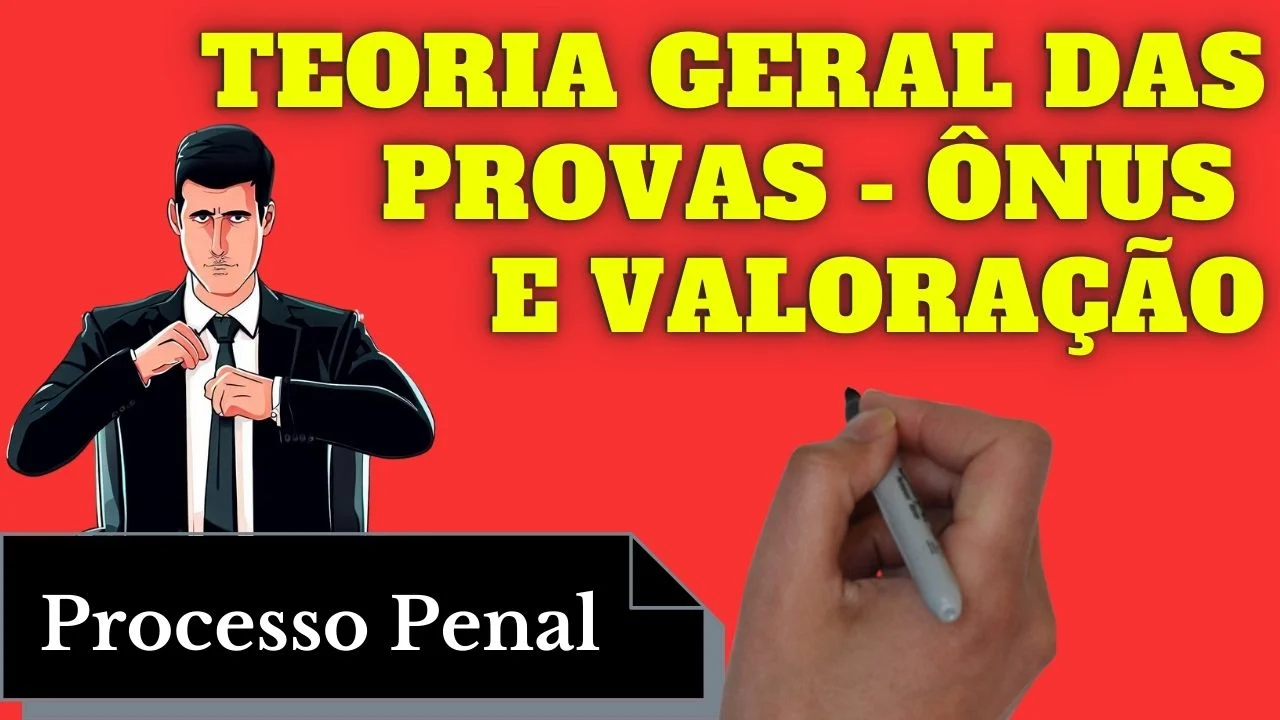 Videoaulas de Processo Penal: Teoria Geral das Provas: Ônus, Valoração e Mais